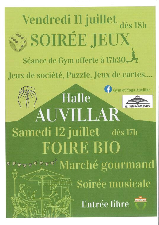 Soirée jeux et Foire Bio gourmande_Auvillar
