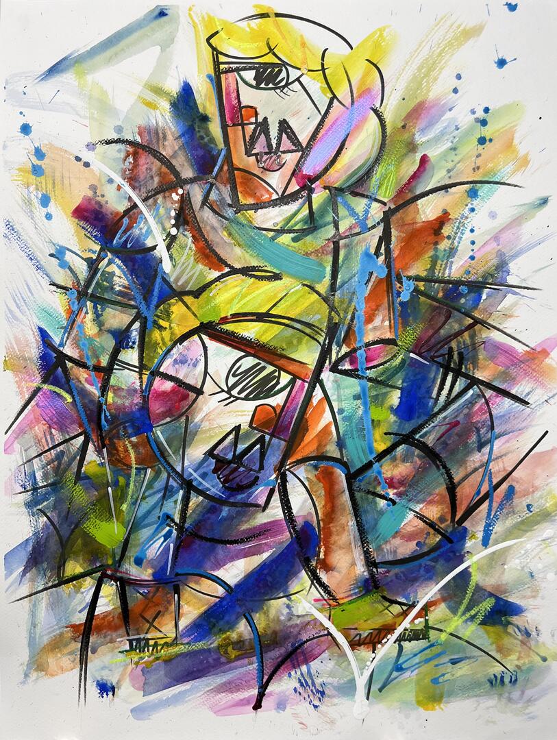 Julien Raynaud, Passionnément, Aquarelle sur papier, 65 x 50 cm, 2023.jpeg
