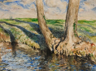 Peut-être l’ancienne ligne de front, Charles Dubus Aquarelle 2021