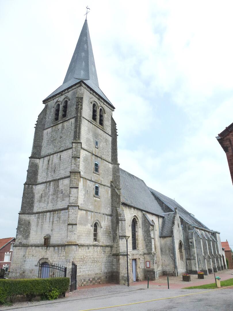 Amettes_(Pas-de-Calais,_Fr)_église_Saint-Sulpice,_tour.JPG
