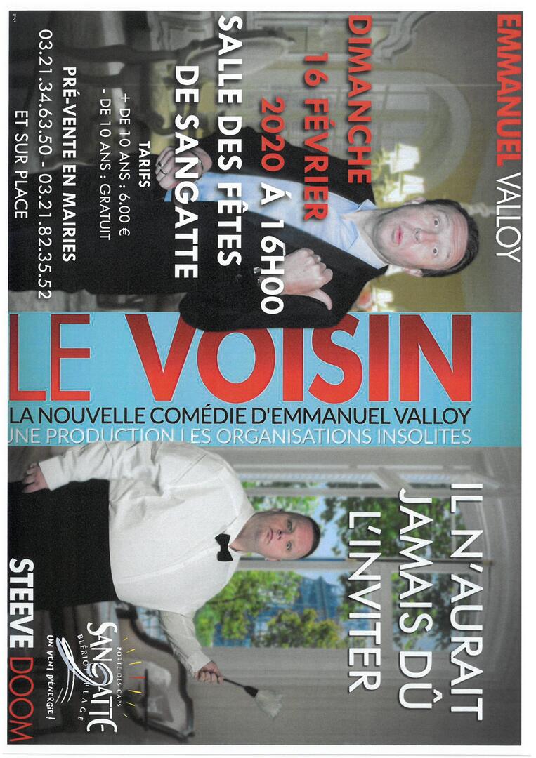 Le voisin Théâtre salle des fêtes Sangatte dimanche 16 février 2020.jpg