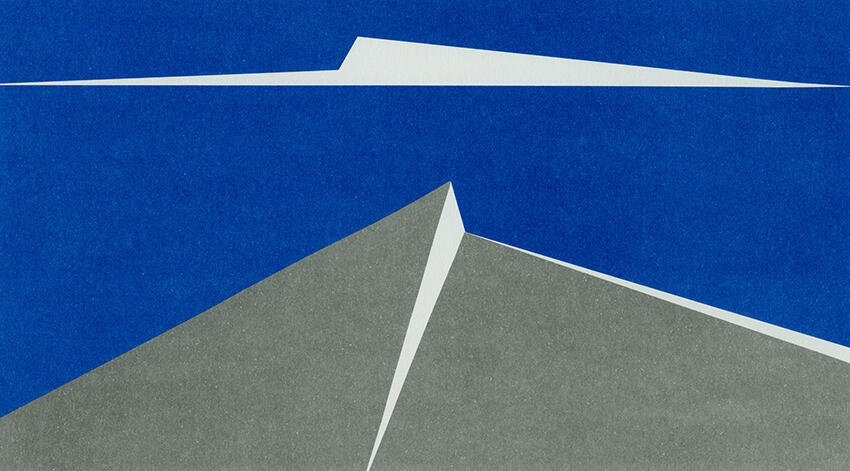 Terry Haass, Fragments of Spitsbergen, 2007, lithographie en couleur en hommage à Anna-Eva Bergman, Revue K, Paris.jpg