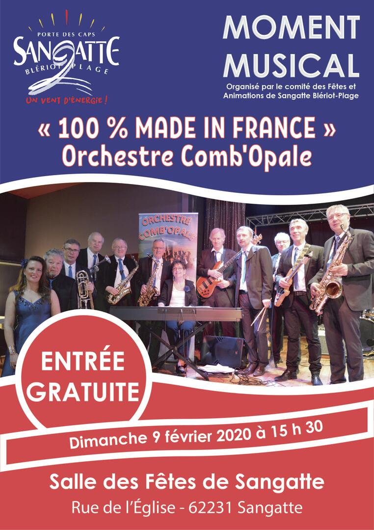Musique 100 % made in France Comnb'opale salle des fêtes de Sangatte dimanche 9 février 2020.jpg
