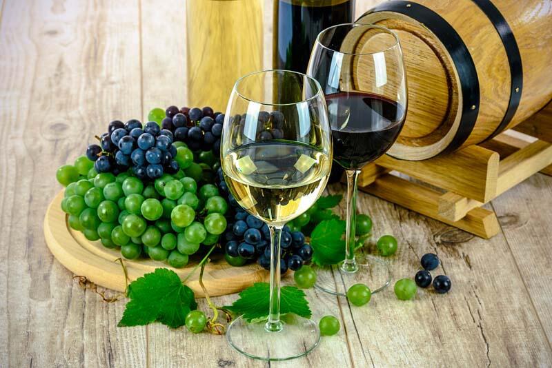 vin raisin et verre