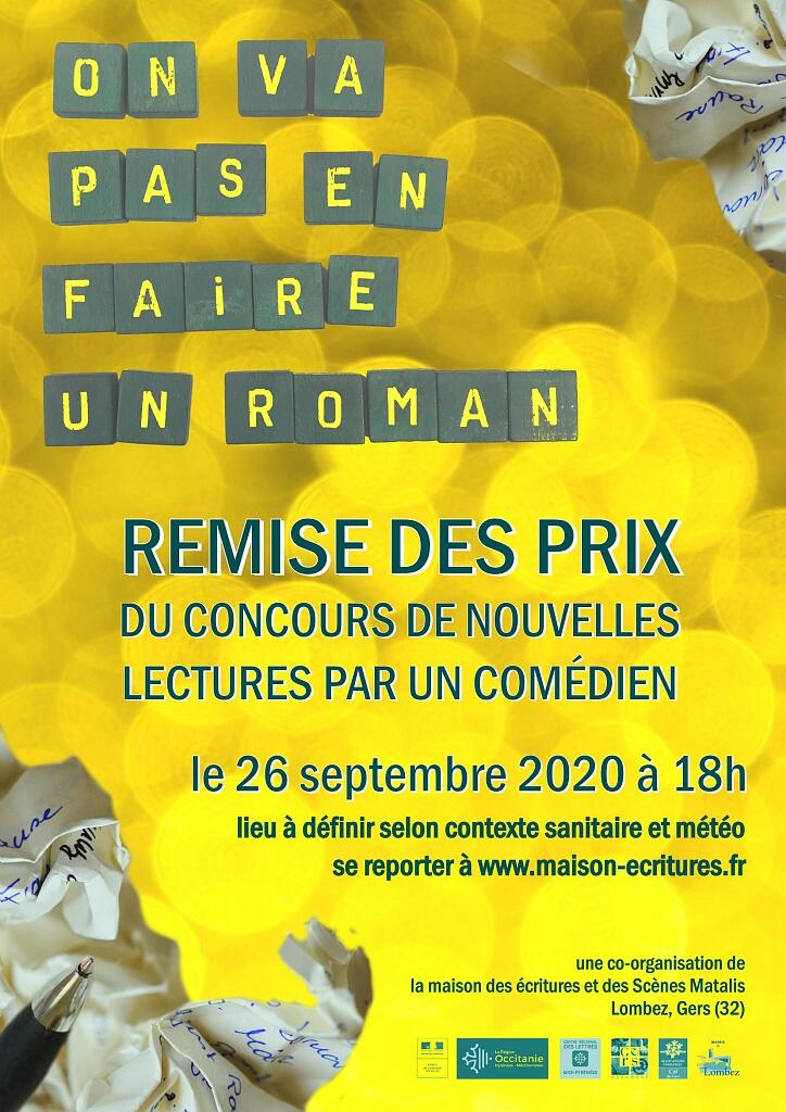 Remise des prix du concours de nouvelles