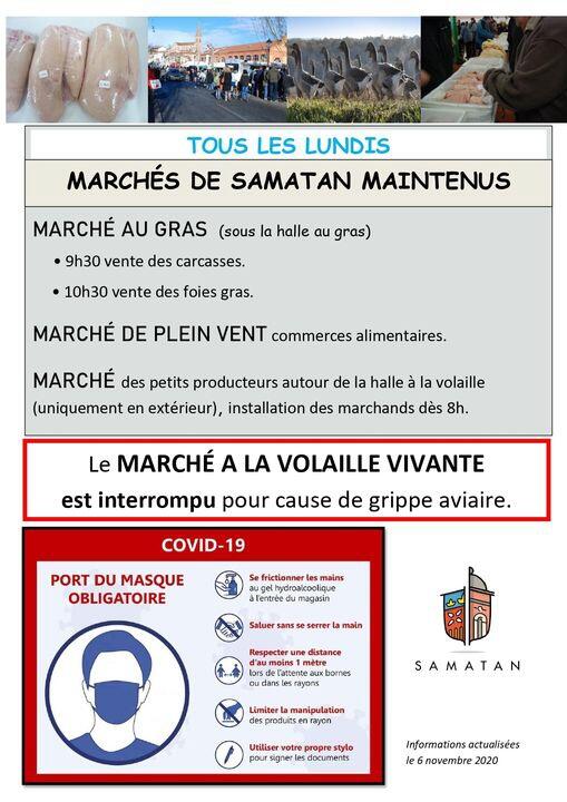 Affiche marché Covid Novembre 2020