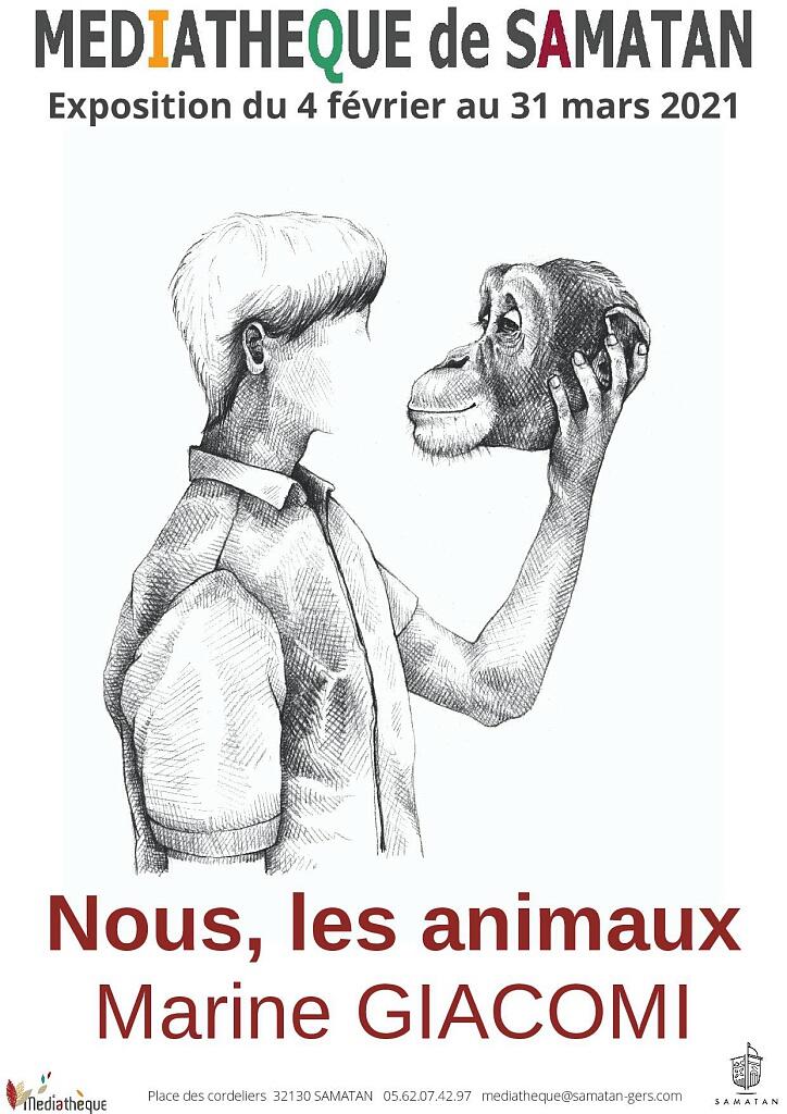 Affiche expo médiathèque Samatan