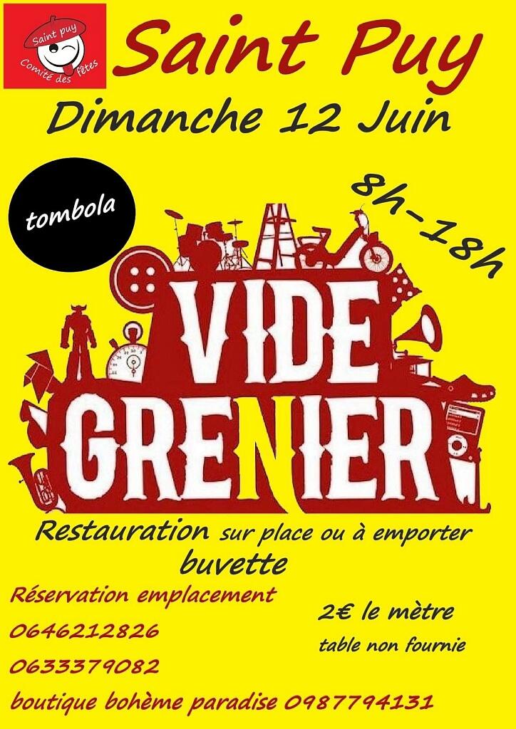 vide-grenier à Saint-Puy