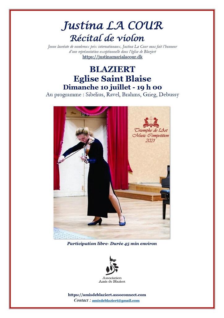 Récital de violon à Blaziert