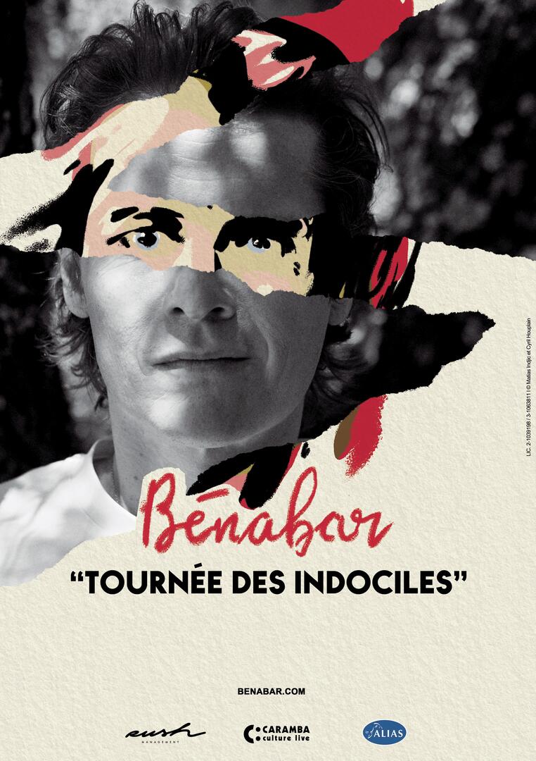 Affiche Bénabar A1 - Tournée des Indociles