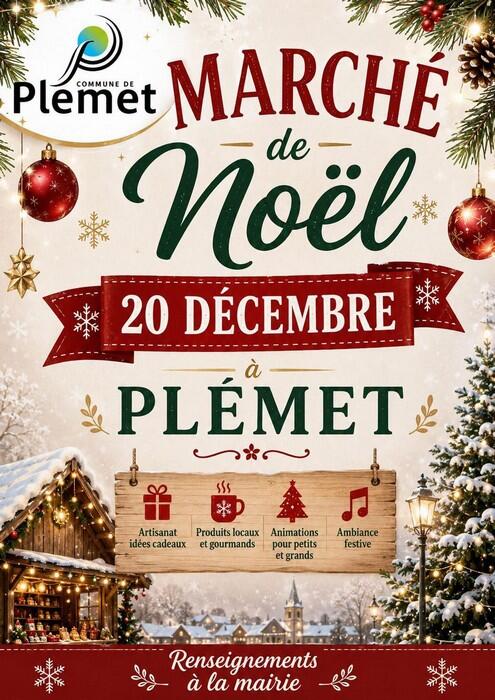Marché de Noël - 20 décembre 2026 - Plémet