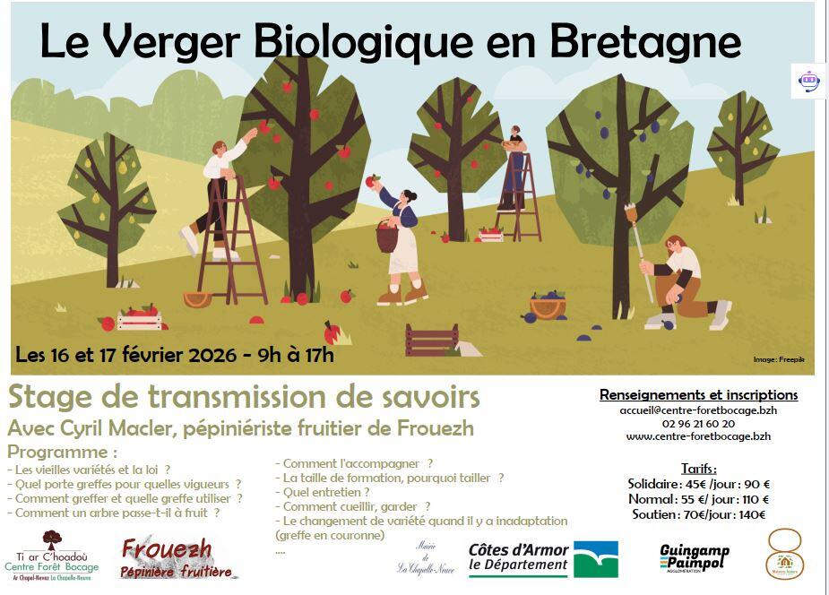 Le verger biologique en Bretagne