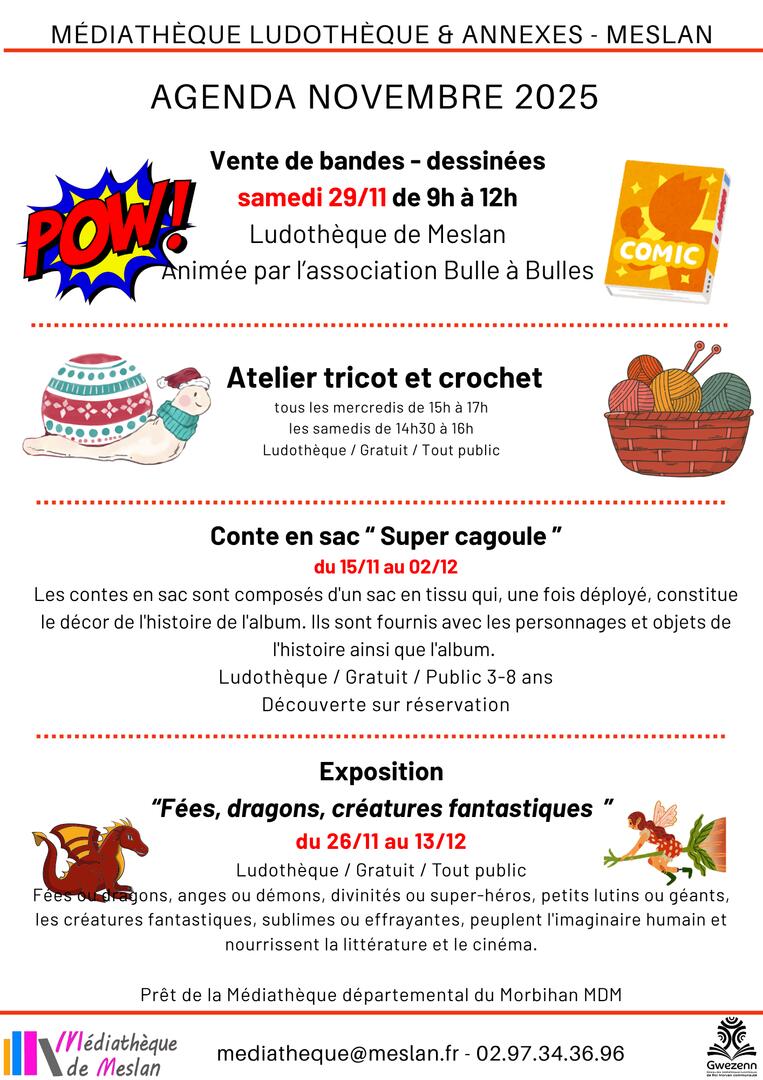 Agenda novembre à Meslan