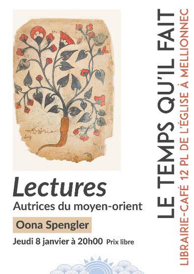 Affiche Oona lectures janvier 2026