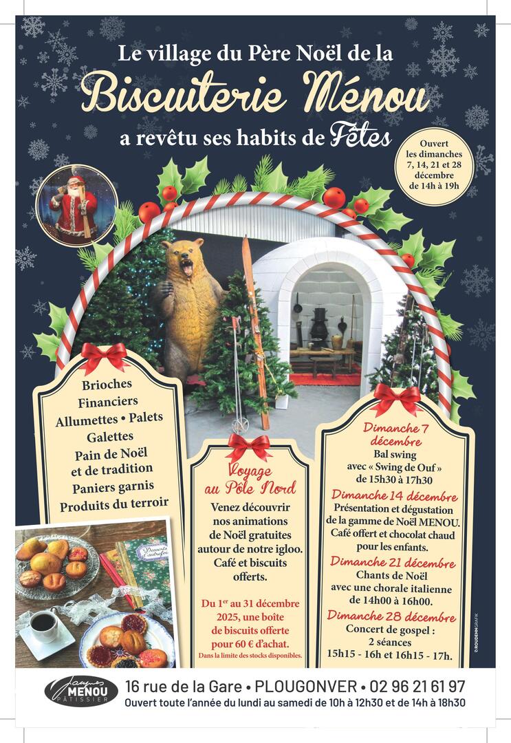 Animations de Noël à la Biscuiterie Menou