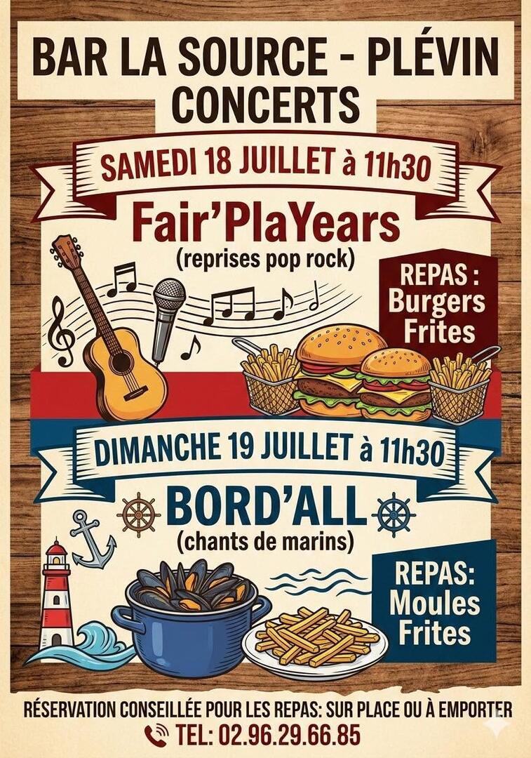 Bar la source concerts 2026 juillet
