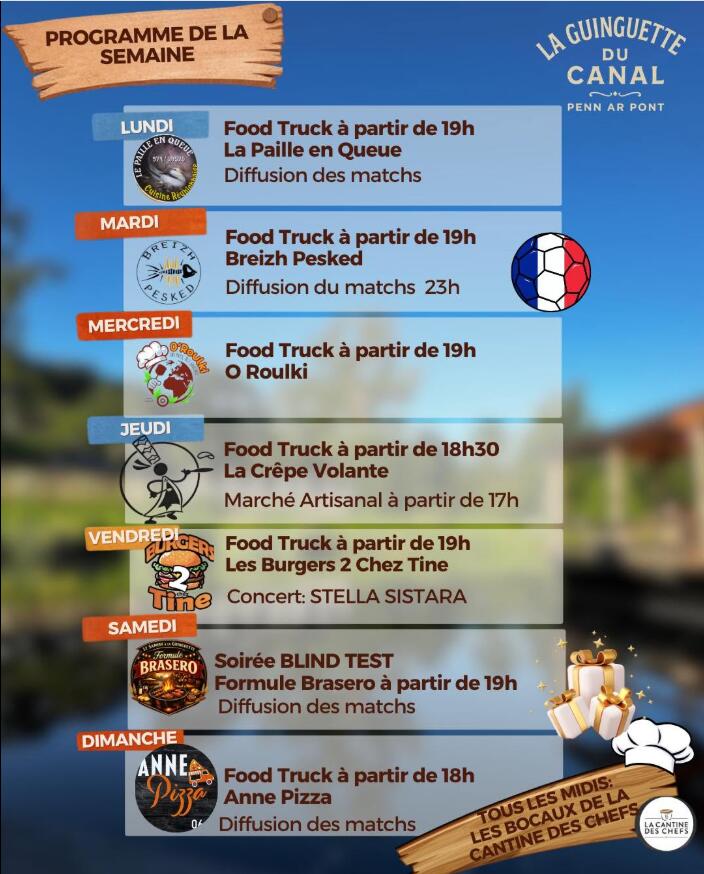 Affiche d'animation de la guinguette du Canal