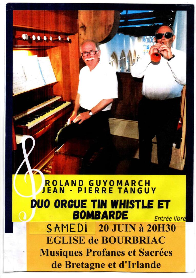 Concert orgue et bombarde à Bourbriac