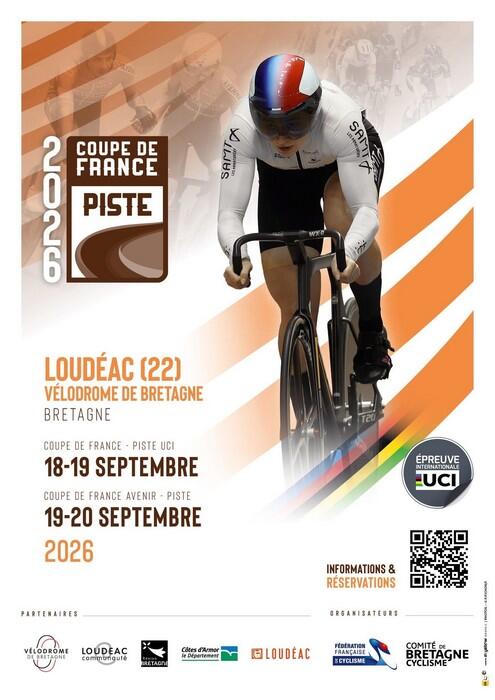 Coupe de France Piste - 18 au 20 septembre 2026 - Vélodrome de Bretagne - Loudéac