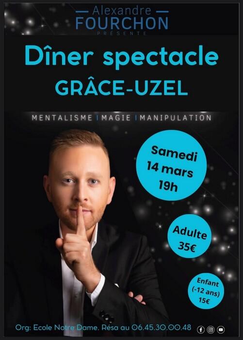 Dîner spectacle - 14 mars 2026 - Grâce Uzel