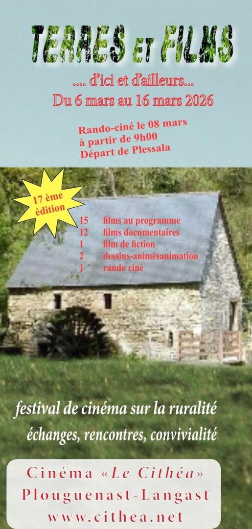 Festival Terres et films - 6 au 16 mars 2026 - Plouguenast