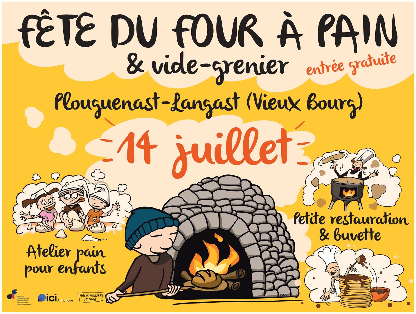 Fête du four à pain - 14 juillet 2026 - Plouguenast -Langast