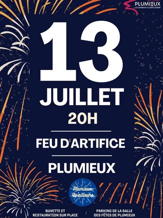 Feu d'artifice - 13 juillet 2026 - Plumieux