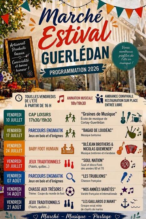 Programmation marchés estivaux 2026 - 2 - Guerlédan