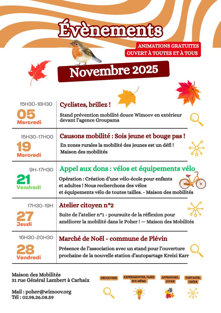 Programme mobilité novembre