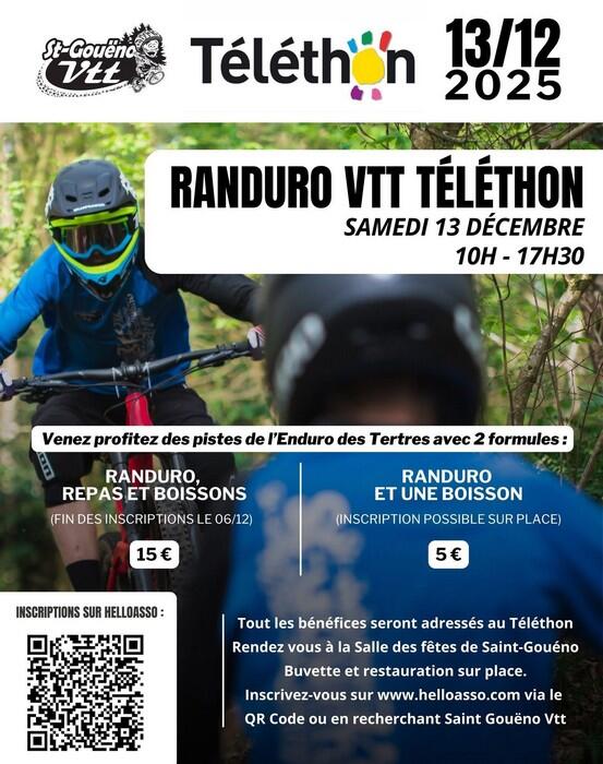 Randuro VTT Téléthon - 13 décembre 2025 - St Gouëno