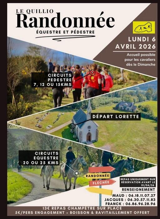 Randonnée pédestre et équestre -6 avril 2026 - Le Quillio