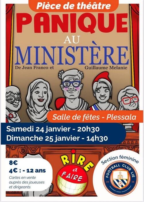 Théâtre - Panique au Ministère - 24 & 25 janvier 2026 - Plessala