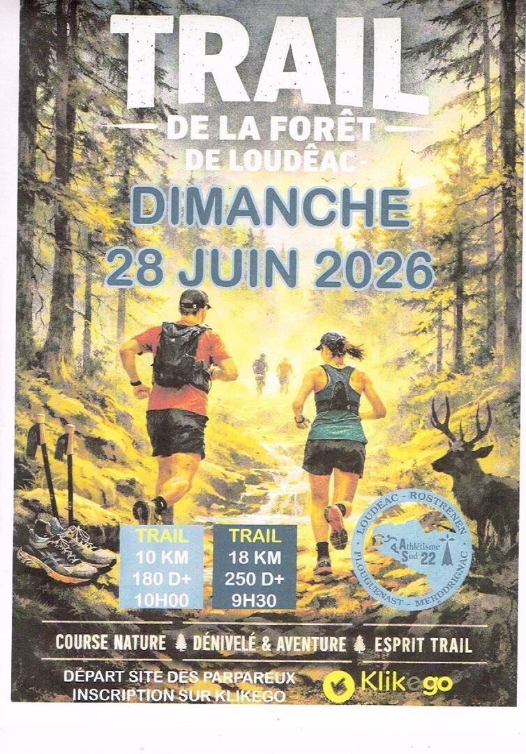 Trail de la forêt - 28 juin 2026 - Loudéac