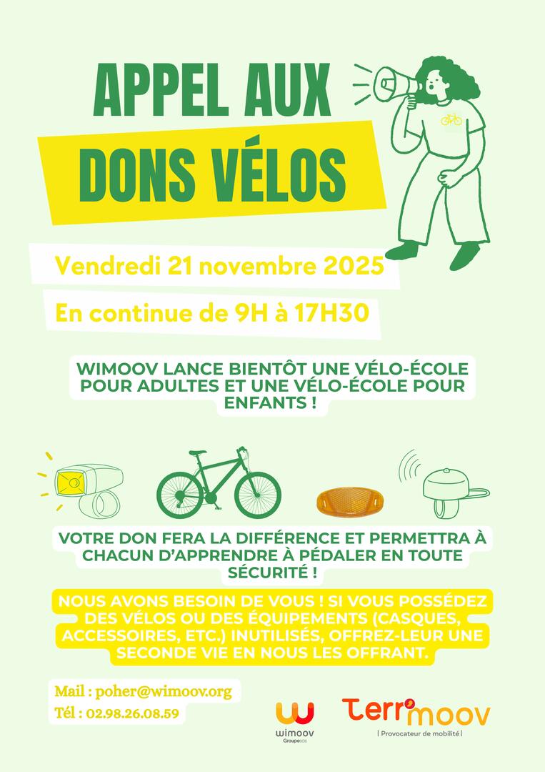 appel au don vélo le 21 nov