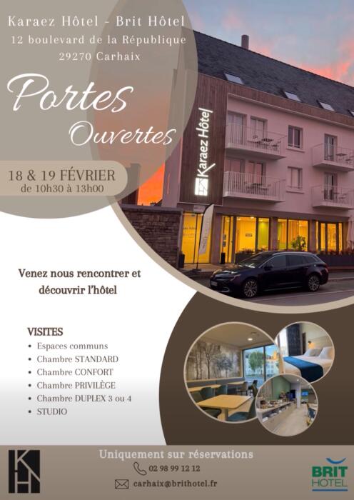 portes ouvertes karaez hotel 18 et 19 fevrier