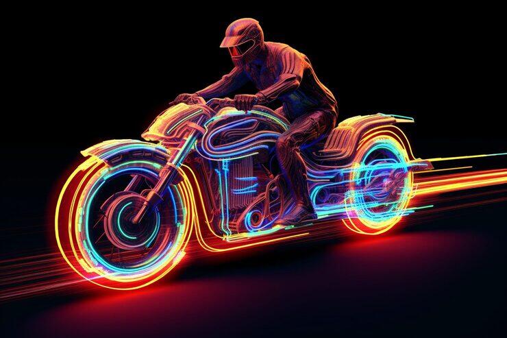 moto illuminée