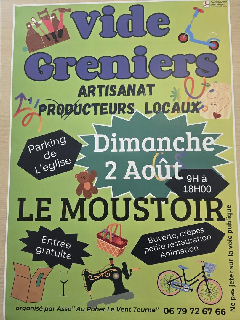 vide grenier 2 aout le moustoir