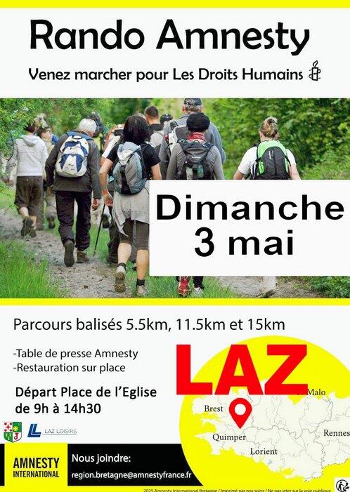 Affiche de la Rando Amnesty à Laz