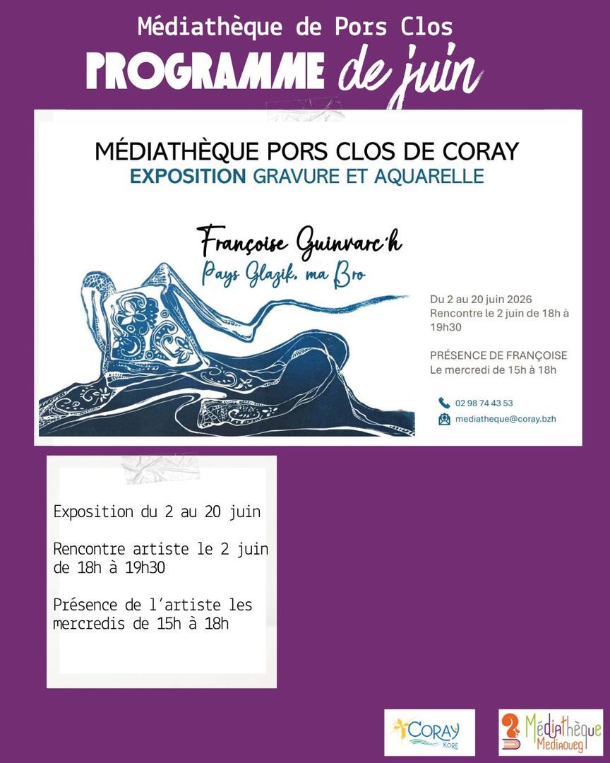 Exposition gravure et aquarelle: Françoise Guinvrac'h