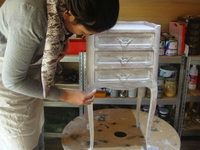 Atelier gris mousse _ relooking meuble