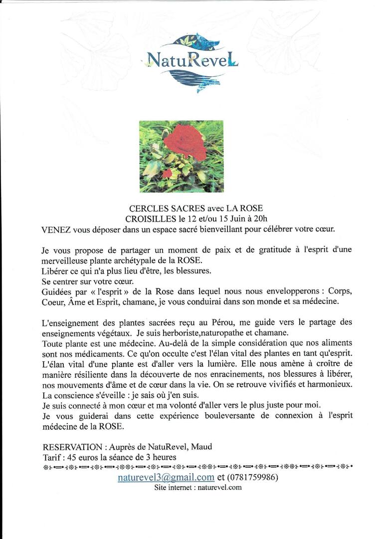 CERCLES ROSE 12 et 15 Juin