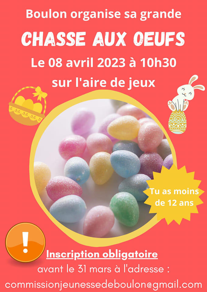 Chasse aux oeufs boulon