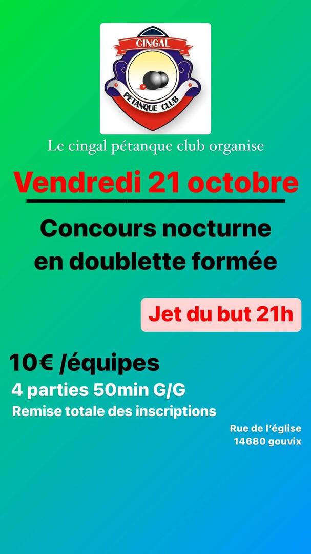 Concours pétanque