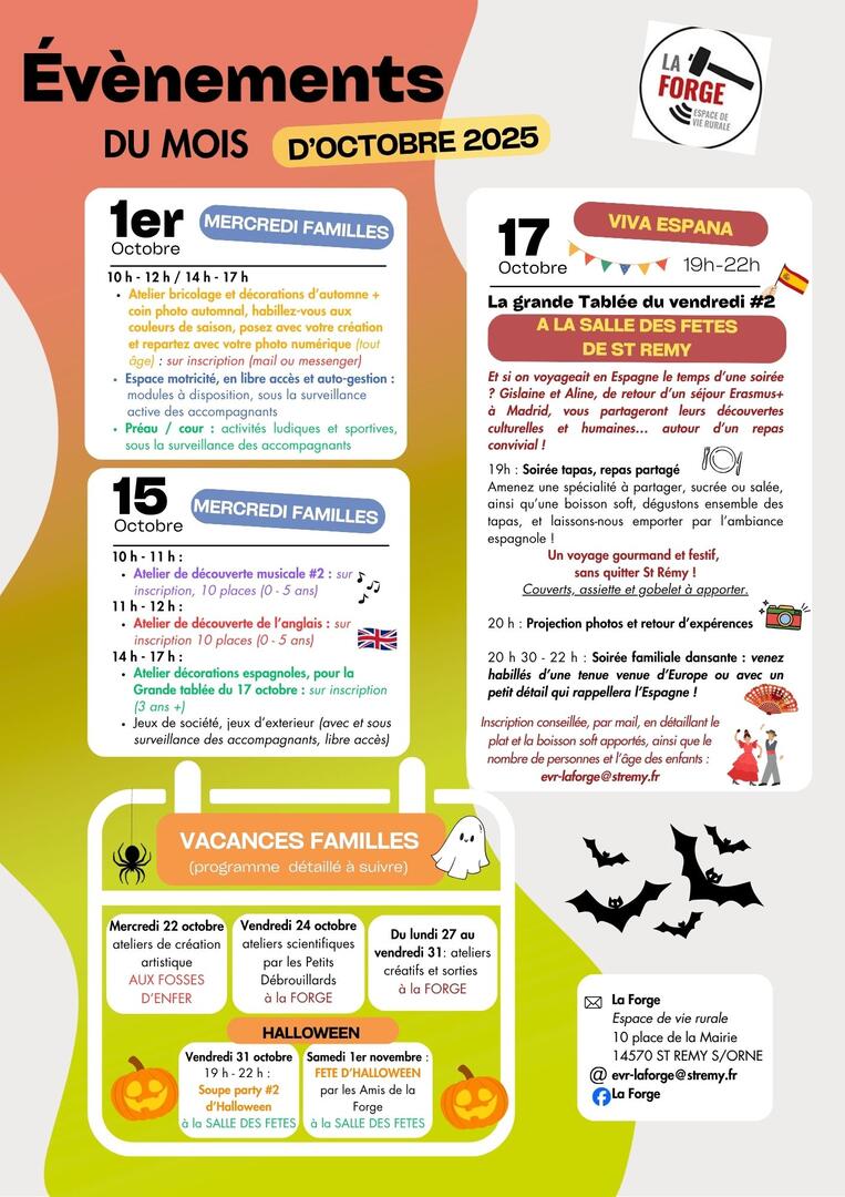 Octobre a la Forge - EVENEMENTS
