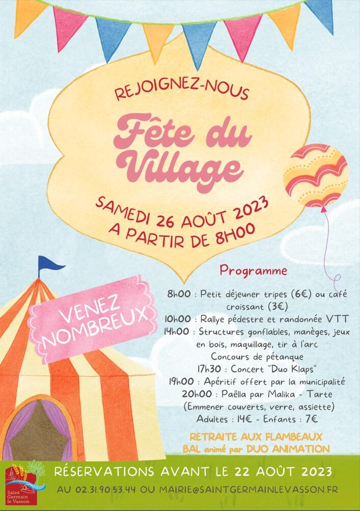 Fête communale Saint Germain le Vasson