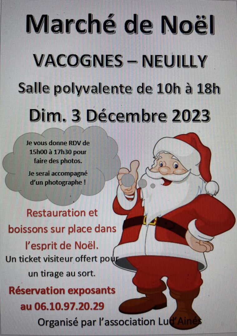 Affiche Marché de Noël VACOGNES-NEUILLY