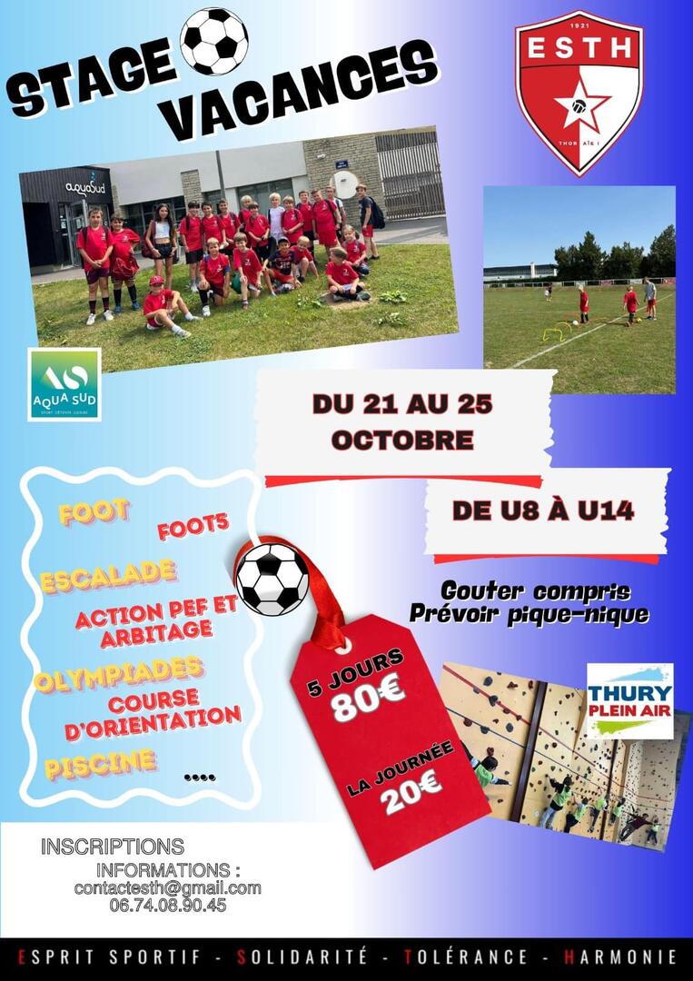 Stage foot vacances automne