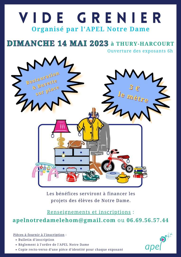 Vide grenier APEL Notre Dame