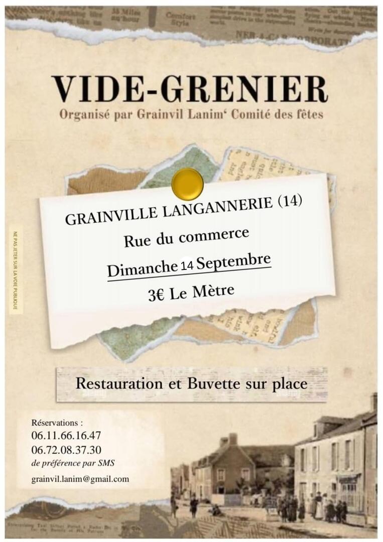 Vide grenier Granville 14 septembre
