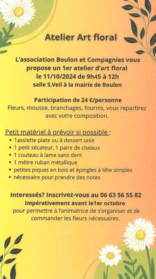 Atelier art floral Boulon